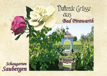 Schaugarten Saubergen Familie Österreicher Bad Pirawarth Weinviertler Schaugarten garden park Postkarte 03 Tempietto